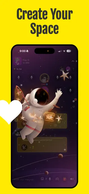 Kalamna app promotion showing how to create a voice space